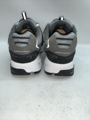 Skechers Stamina Cutback Men's Shoes Charcoal Black Size 12W Lace-up Sneaker