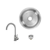 Stainless Steel 14-1/2 in Undermount Bar Sink Gooseneck Faucet Accessories
