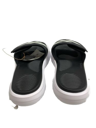 Adidas Alphabounce Slides Men’s Size 5 Bkack/White Slip-on Single-bandage Upper