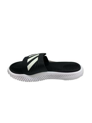 Adidas Alphabounce Slides Men’s Size 5 Bkack/White Slip-on Single-bandage Upper