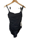 La Blanca Women's One Piece Swimsuit Island Goddess Shirred Side Bathing Size 8