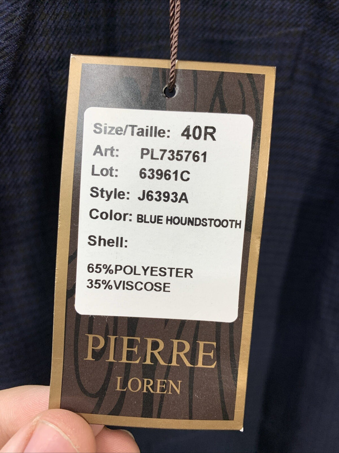 Pierre Loren Men's Black Superior 150s Suit Jacket Classic Fit 42 J6194 Size 40R