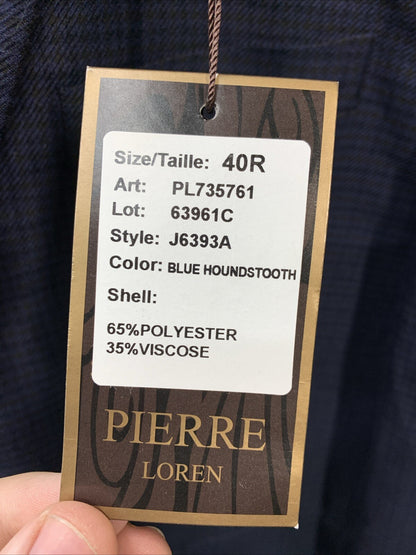 Pierre Loren Men's Black Superior 150s Suit Jacket Classic Fit 42 J6194 Size 40R