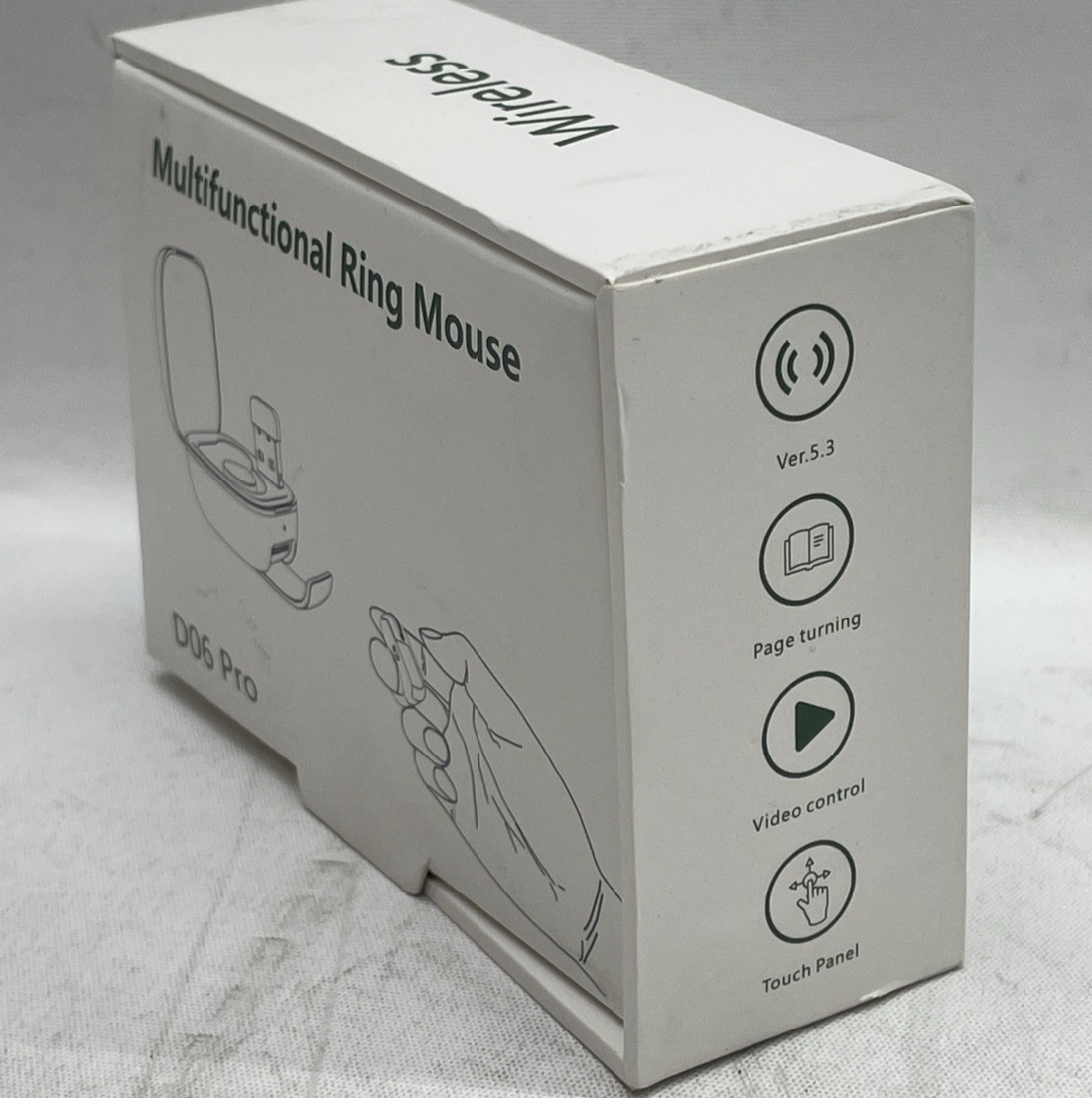 Multifunctional Ring Mouse D06 Pro with Holder Short Video Control Page Turning