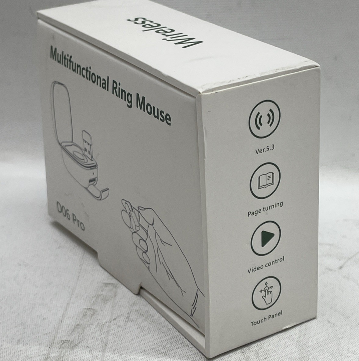 Multifunctional Ring Mouse D06 Pro with Holder Short Video Control Page Turning
