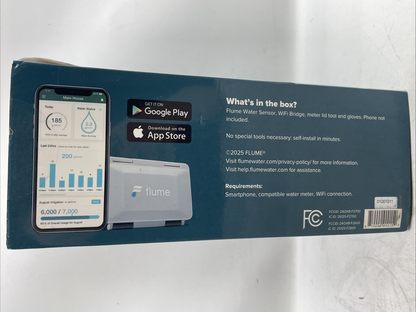 Flume Smark Leak Detector & Water Flow Monitor Water Usage Tracking, Indoor/Outd
