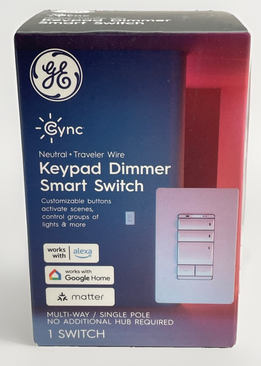 GE Cync Keypad Dimmer Smart Switch, Highly Customizable Dimmer Switch 93131906