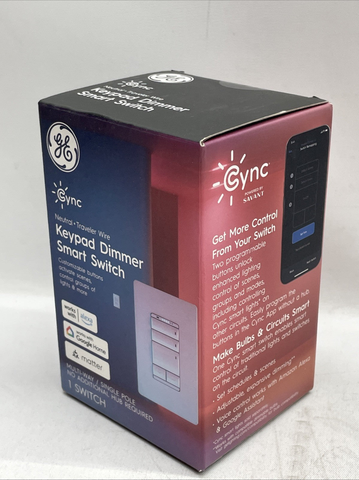 GE Cync Keypad Dimmer Smart Switch, Highly Customizable Dimmer Switch 93131906