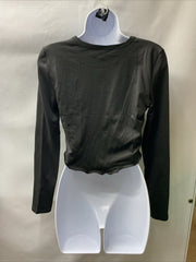 Fashion Lightweight Yoga Crop Tops Slim Fit Long Sleeve Workout T Shirts Size M