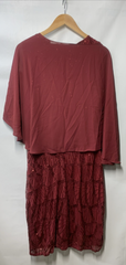 GRACE KARIN Women's Sequin Mother of The Bride Formal Wedding Dress Size 16 Red