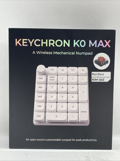 Keychron K0 Max Wireless Mechanical Numpad Wireless KOM-Q6Z Customizable White