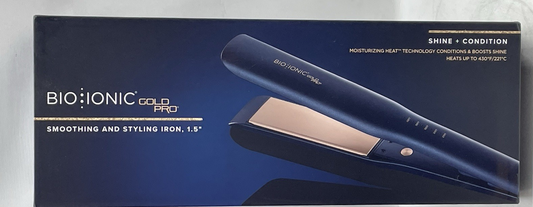 Bio Ionic GoldPro Hair Straightener Moisturizing Heat Technology Z-GPRFI-1.5