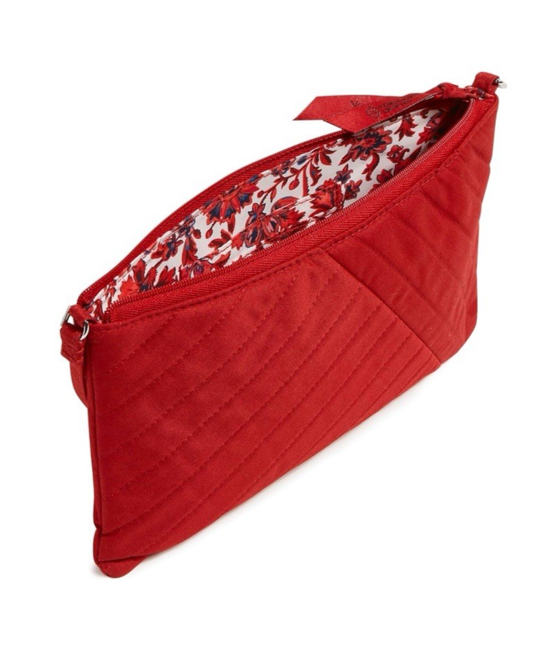 Vera Bradley Women's Outlet Recycled Cotton RFID Convertible Wristlet Bag Red