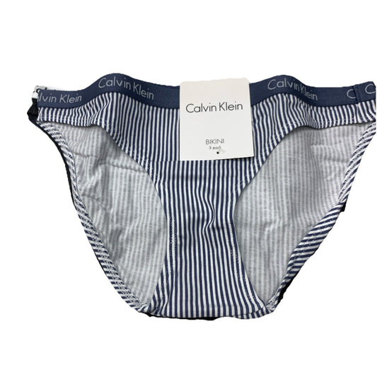 Calvin Klein Women's Carousel Bikini Panty Size X-Small Underwear QP12580 3 Pack