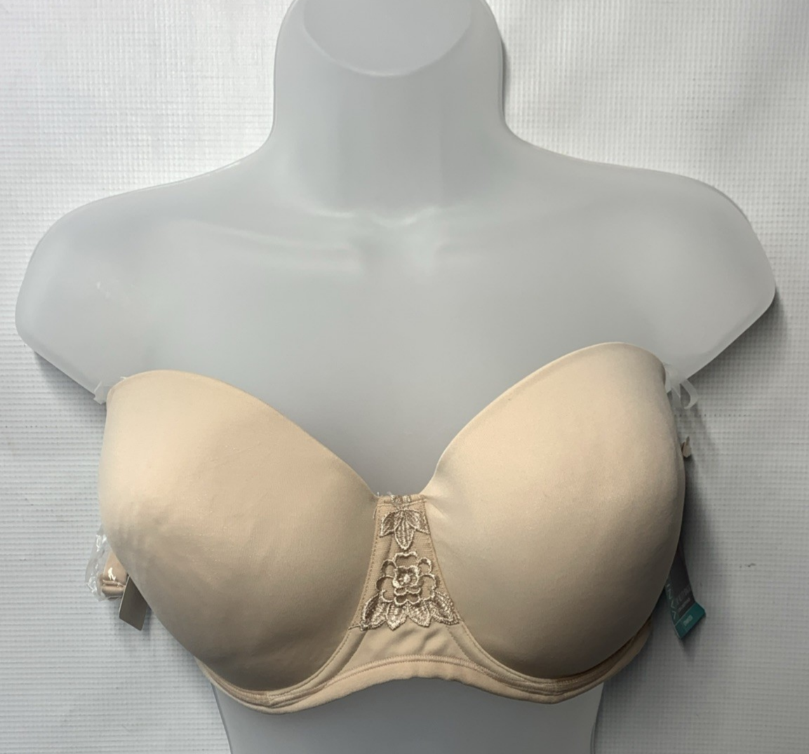 Vanity Fair 74380 Women's Bra Strapless Beauty Back Underwire Size 36DD Beige