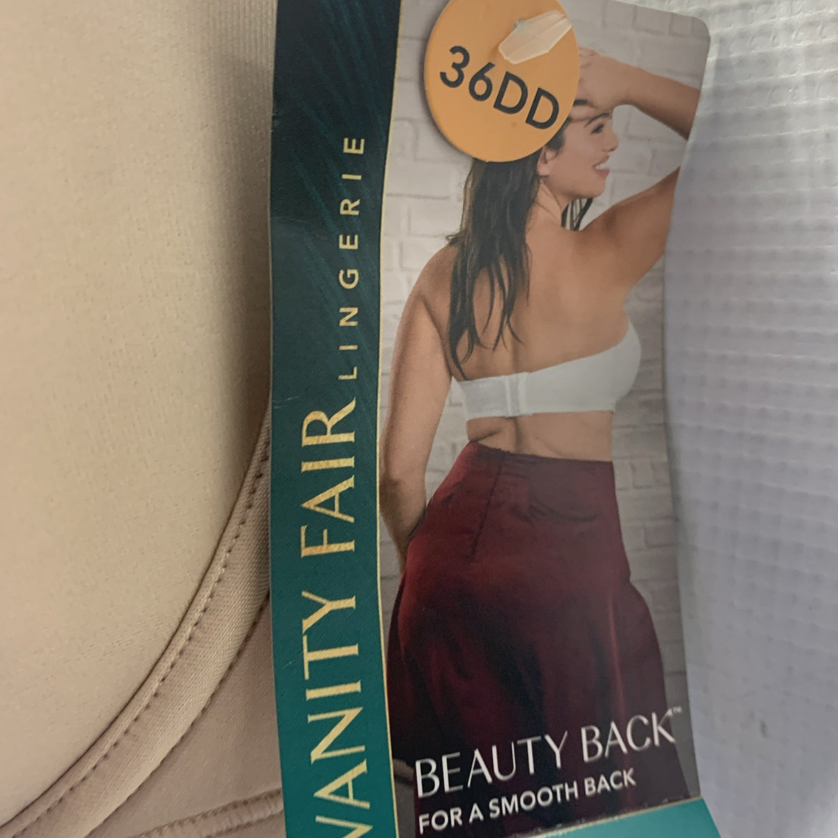 Vanity Fair 74380 Women's Bra Strapless Beauty Back Underwire Size 36DD Beige