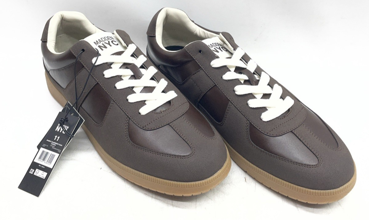 Madden MNYC Comfort Lace-up Breathable Sneakers M-morddy Fash Dark Brown Mens 11