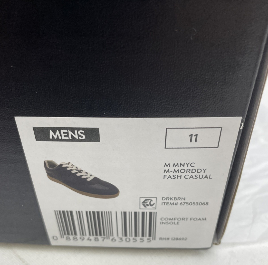 Madden MNYC Comfort Lace-up Breathable Sneakers M-morddy Fash Dark Brown Mens 11