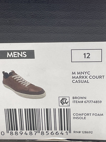Madden NYC Men's Size 12 Brown Markk Court Casual Sneaker Comfort Foam Insole