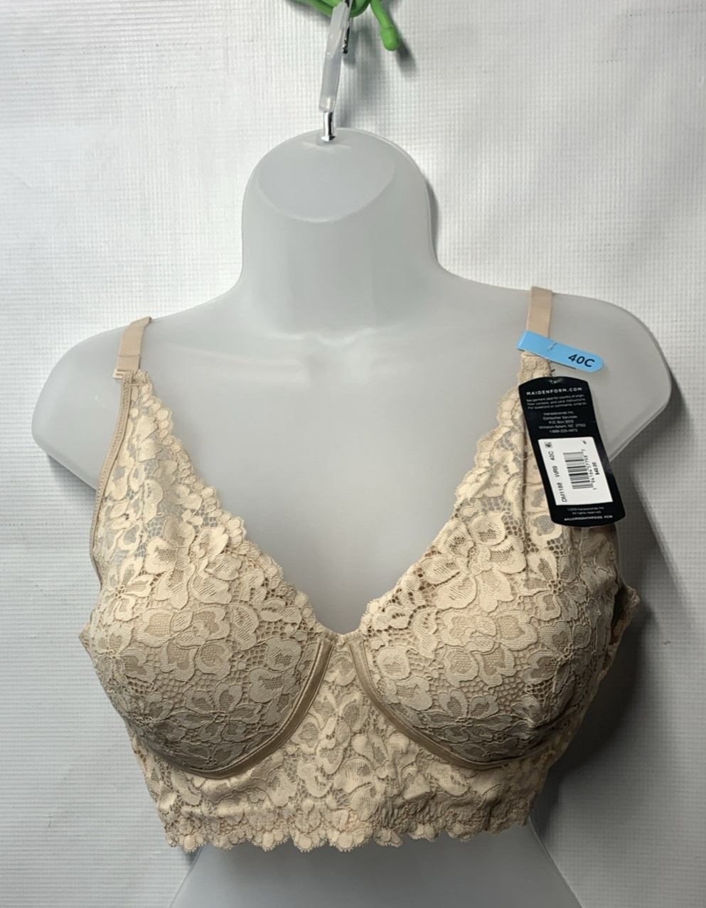 Maidenform DM1188 Women's Casual Comfort Bralette Wireless 40C Foam-lined Cups