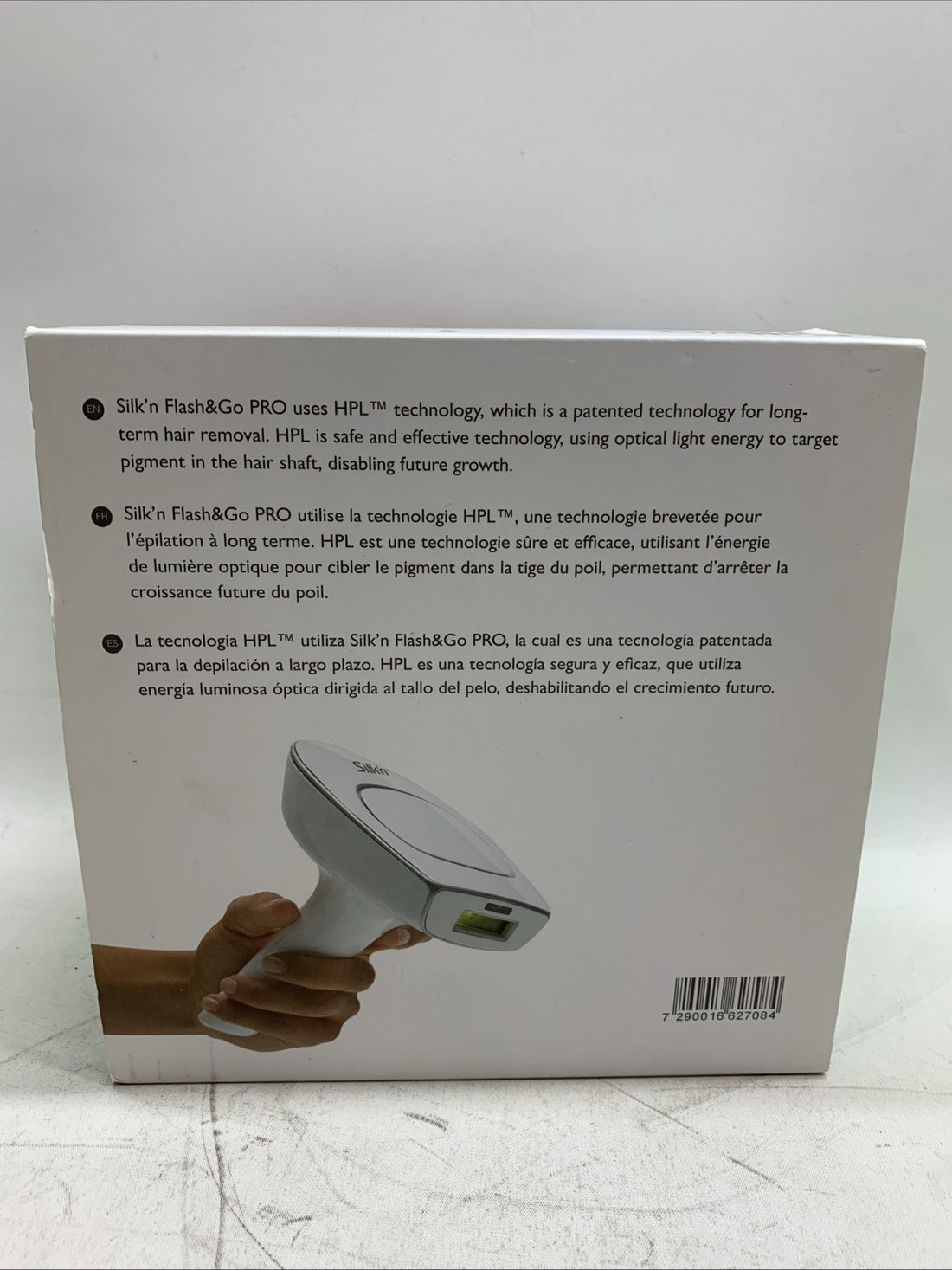 Silk'n Bella Flash Pro Touch & Glide HPL Technology Ergonimic Hair Remover White
