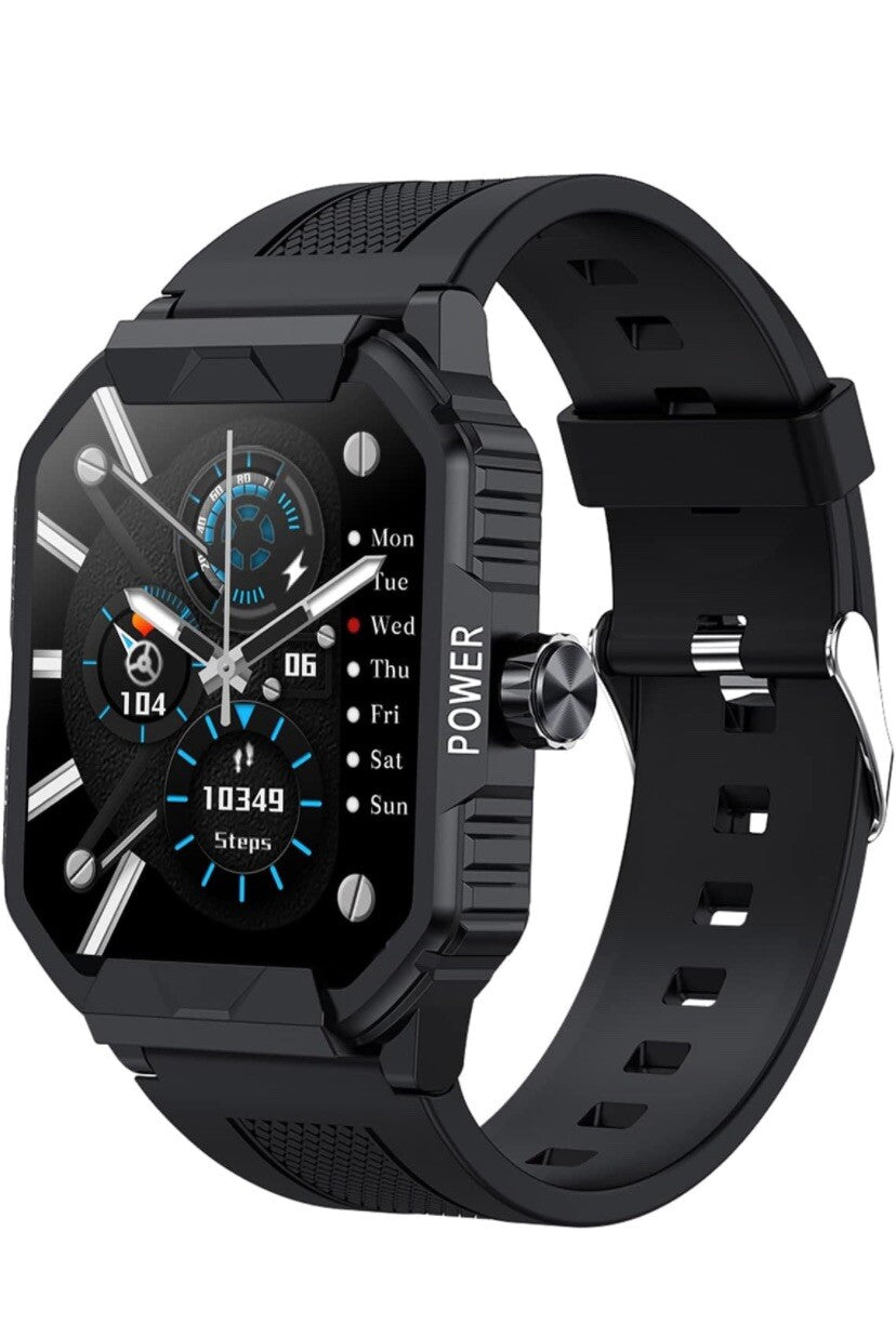 Welly Merck Smart Watch Black Touch Screen Fitness Tracker Pedometer Monitor