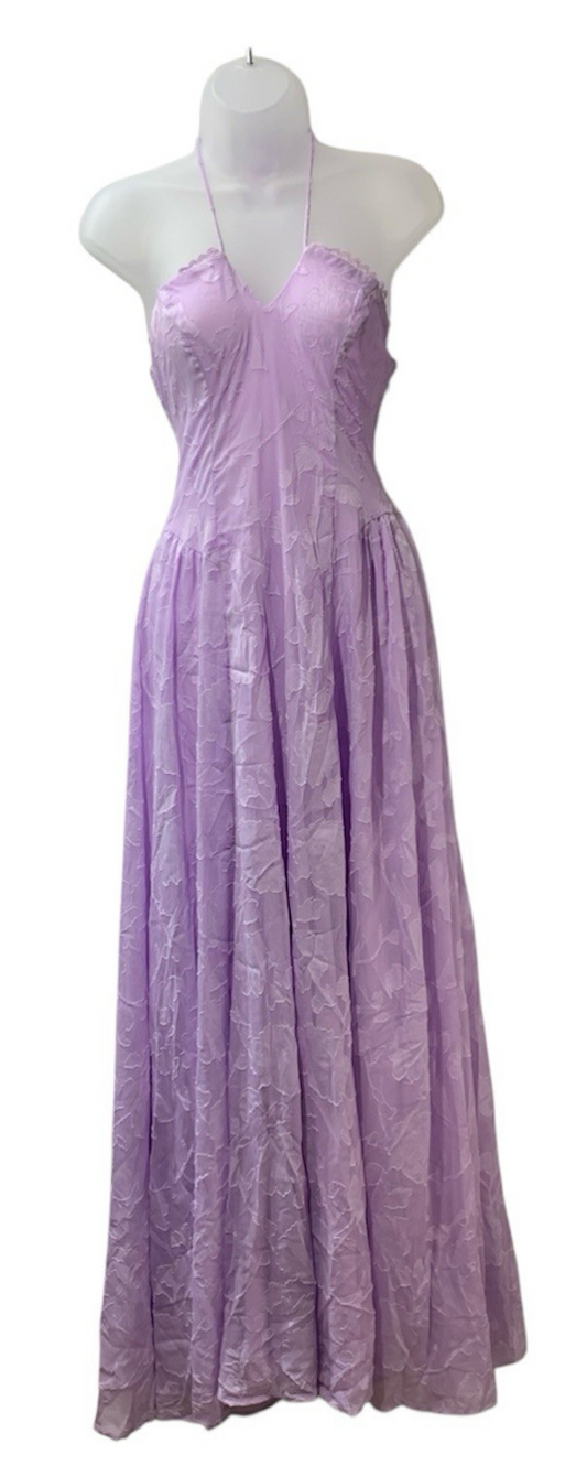 Lulus Sedona Lace Women's Wedding Guest Maxi Dress Lavender Sleeveless Medium