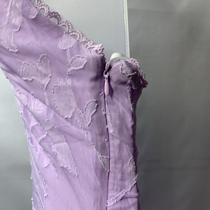 Lulus Sedona Lace Women's Wedding Guest Maxi Dress Lavender Sleeveless Medium