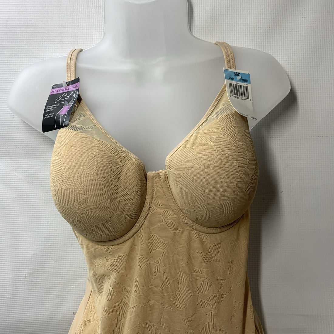 Bali DF6552 Women's Ultra Light Body Briefer Underwired Lightweight 36C Nude