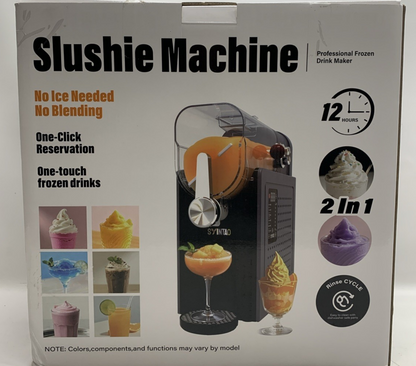 SYINTAO 2-in-1 Slushie & Soft Serve Ice Cream Maker, No-Ice-Needed Frozen Drink