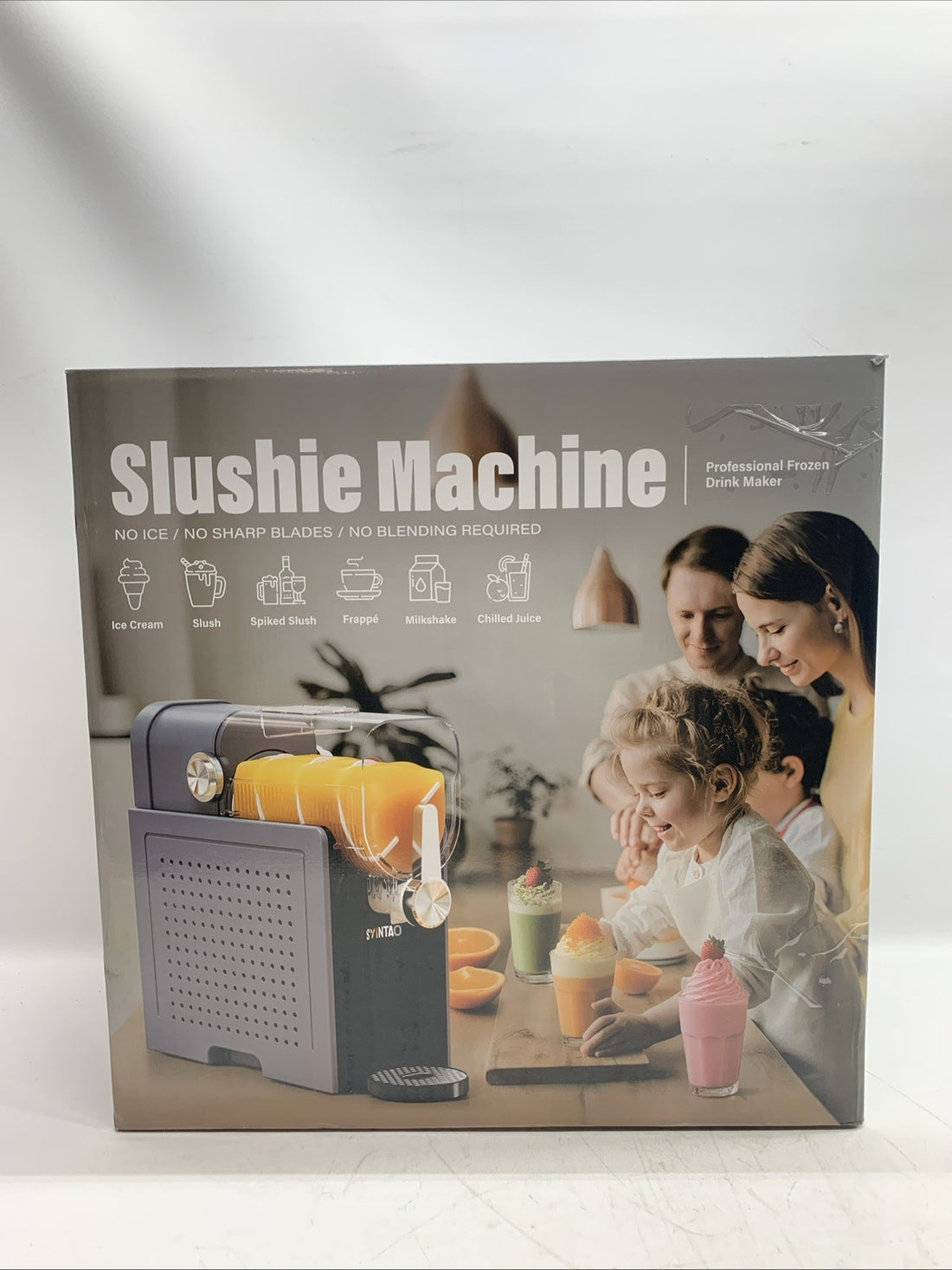 SYINTAO 2-in-1 Slushie & Soft Serve Ice Cream Maker, No-Ice-Needed Frozen Drink