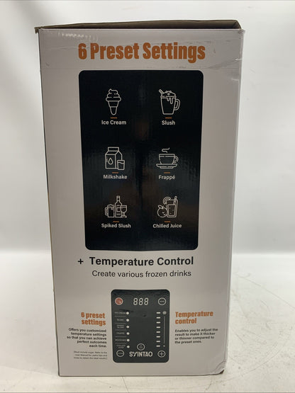 SYINTAO 2-in-1 Slushie & Soft Serve Ice Cream Maker, No-Ice-Needed Frozen Drink