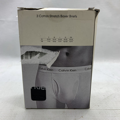 Calvin Klein Boxer Briefs Cotton Stretch Breathable XL Black Underwear - 3 PACK