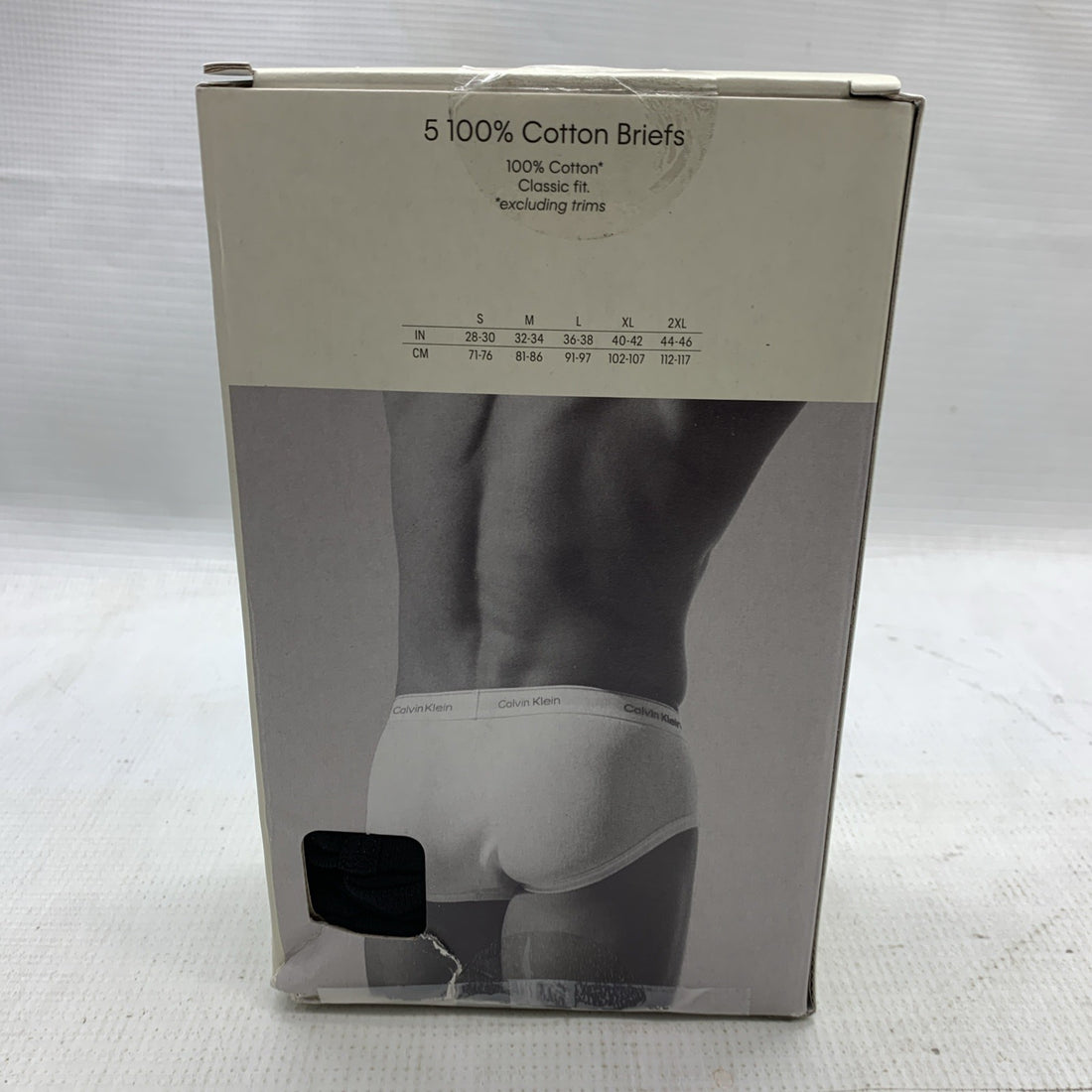 Calvin Klein Men’s 100% Cotton Classic Brief Black Breathable Underwear M 5 Pack