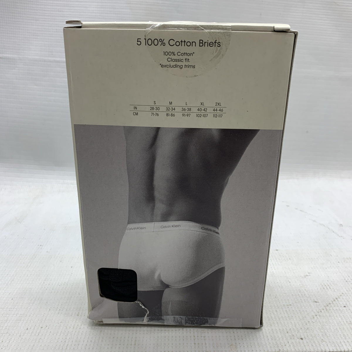 Calvin Klein Men’s 100% Cotton Classic Brief Black Breathable Underwear M 5 Pack