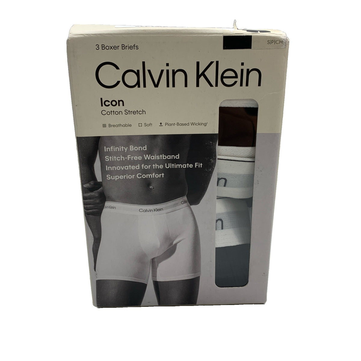 Calvin Klein Cotton Stretch Boxer Brief Men's Small Underwear Breathable 3 Pack