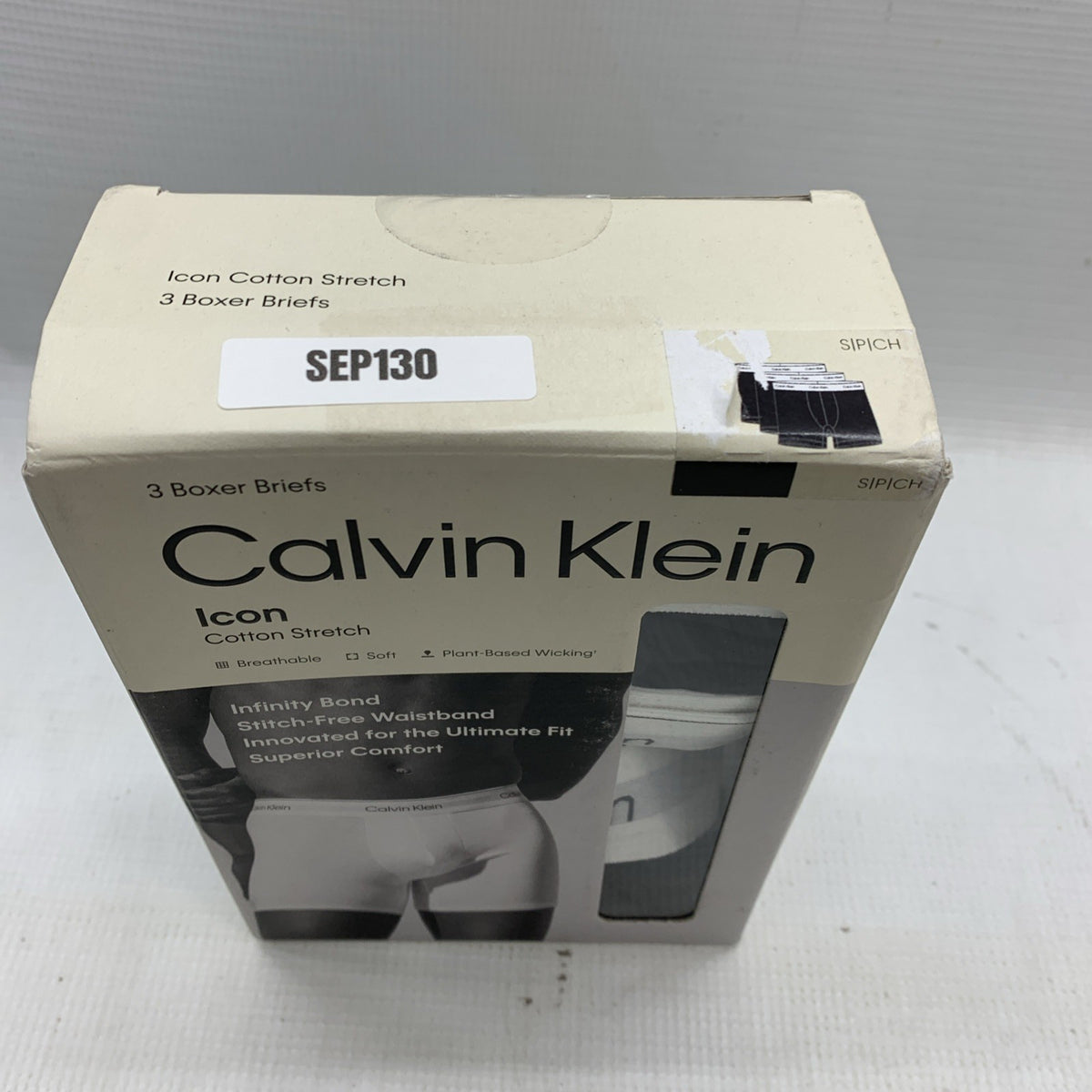 Calvin Klein Cotton Stretch Boxer Brief Men's Small Underwear Breathable 3 Pack