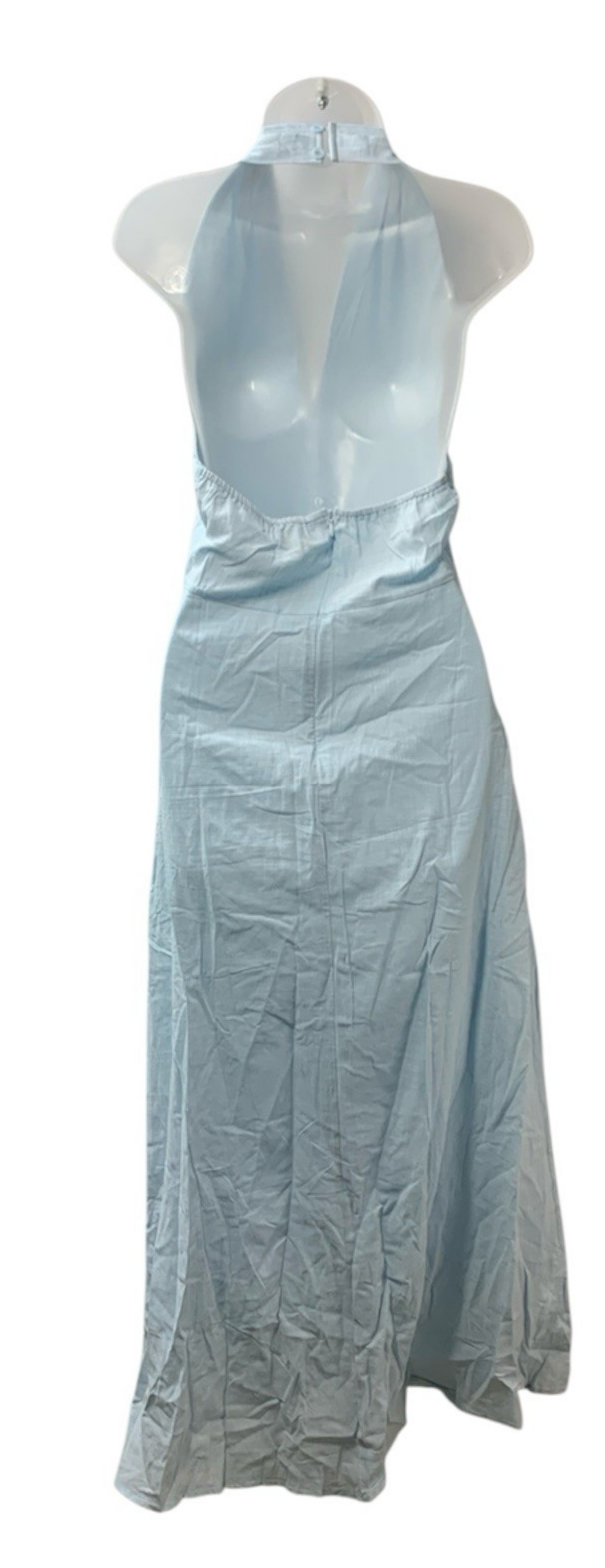 Petal And Pup Halter neck Tie Tiered Maxi Dress V-neck with Pockets Size Small