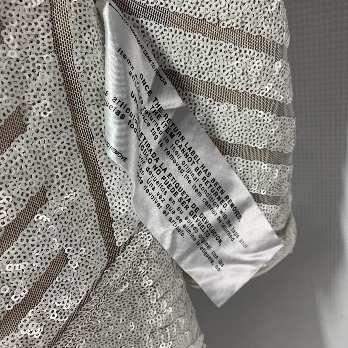 Dress the Population Emery Sequin Midi Dress Bodycon Cocktail Long Sleeve Medium