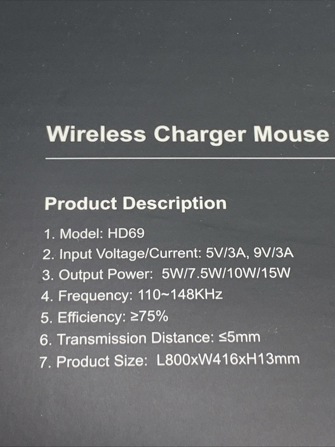 Wireless Charger Mouse Pad HD69 with Phone Stand, Large Home Gaming Desk Mat