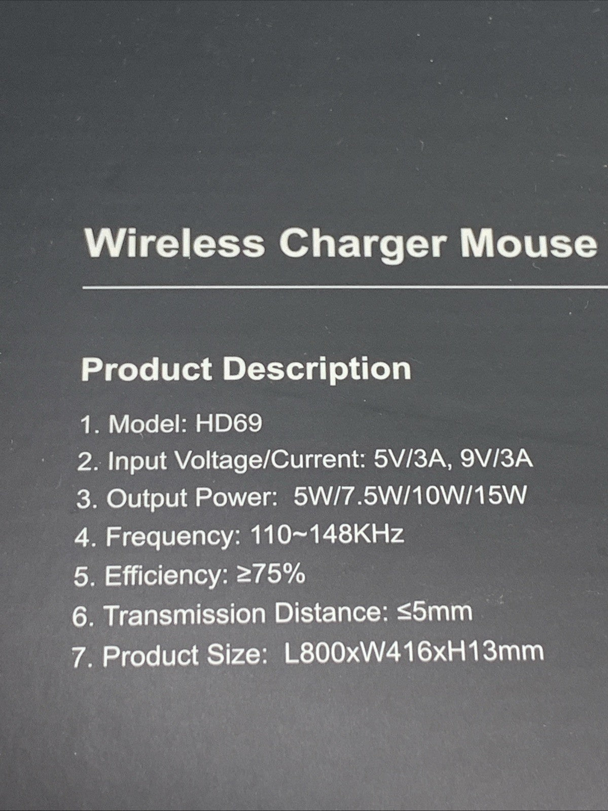 Wireless Charger Mouse Pad HD69 with Phone Stand, Large Home Gaming Desk Mat