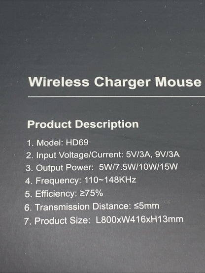 Wireless Charger Mouse Pad HD69 with Phone Stand, Large Home Gaming Desk Mat