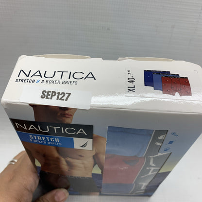 NAUTICA Stretch Boxer Briefs Men's Underwear Stretch Lightweight XL - 3 Pack