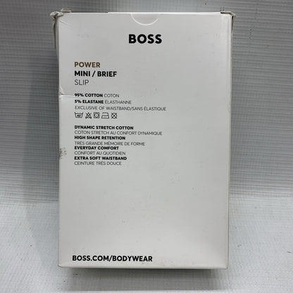 BOSS Men's Classic Regular Fit Cotton Stretch Fabric Power Mini Brief M - 3 PACK