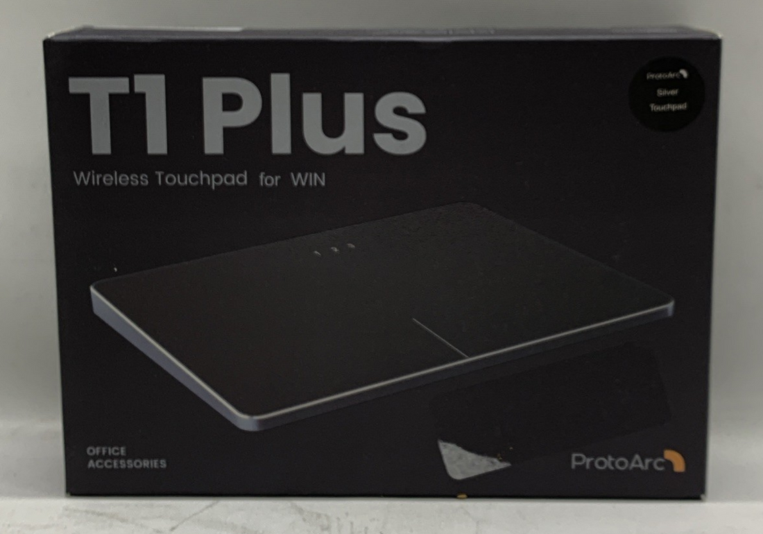 ProtoArc T1 Plus Wireless Touchpad For Windows White/Silver Type C Rechargeable