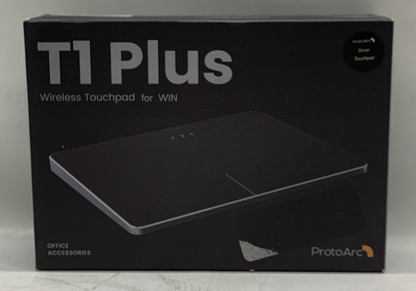 ProtoArc T1 Plus Wireless Touchpad For Windows White/Silver Type C Rechargeable