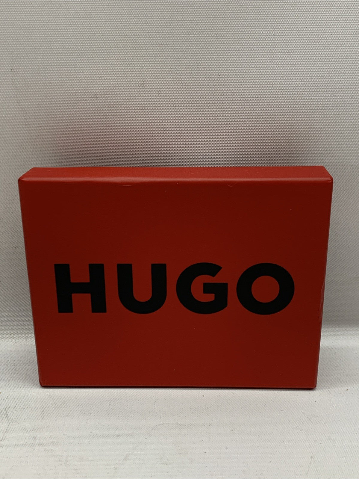 HUGO Stacked Logo Leather Credit Card Case Black Compact storage for Credit Card
