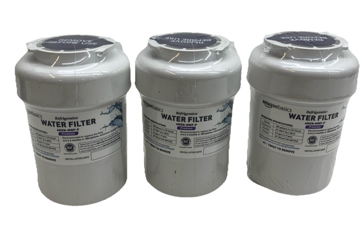 Amazon Basics Replacement AMZN-MWF Refrigerator Water Filter Cartridge - 3 Pack