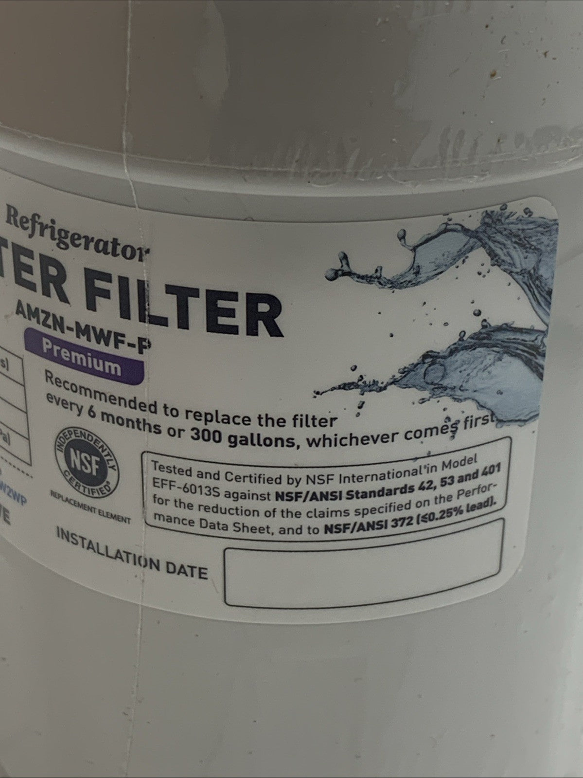 Amazon Basics Replacement AMZN-MWF Refrigerator Water Filter Cartridge - 3 Pack