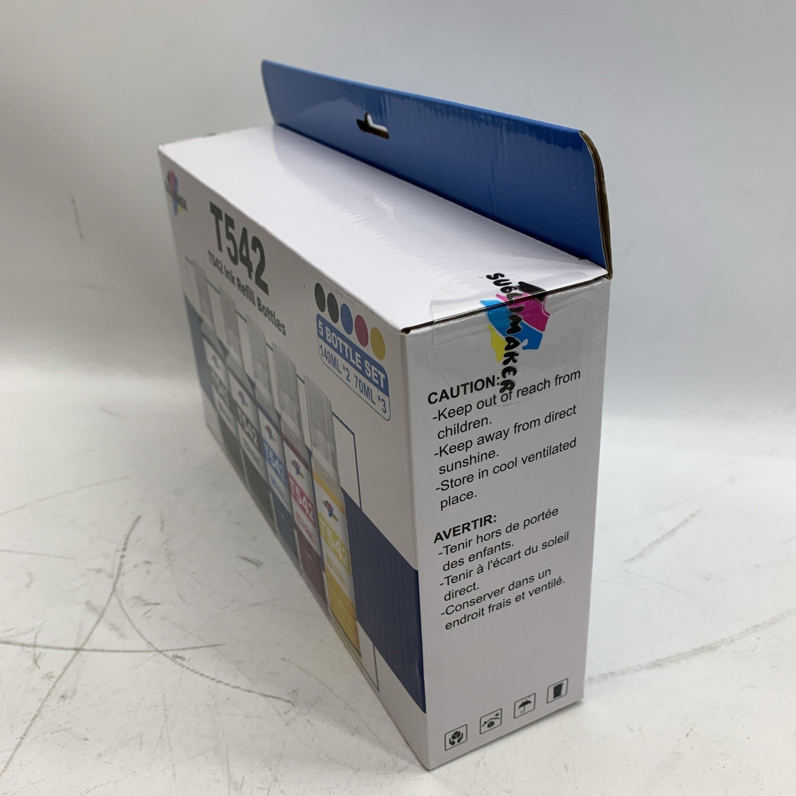 SUBILIMAKER T542 Sublimation Ink Set 5 Bottles 2x140ml 3x70ml for Epson Ecotank